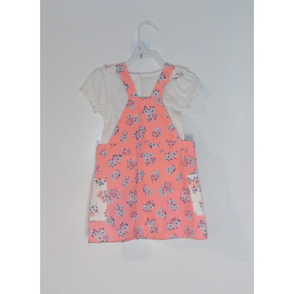 Little Lass Youth Girls Size 3T Jumper Set‎ Dress and Shirt Outfit Pink /Blue